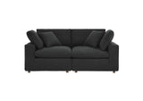 EEI-6361-BLK Commix Down Filled Overstuffed Boucle Fabric Loveseat By Modway