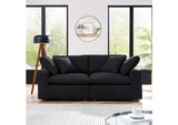 EEI-6361-BLK Commix Down Filled Overstuffed Boucle Fabric Loveseat By Modway