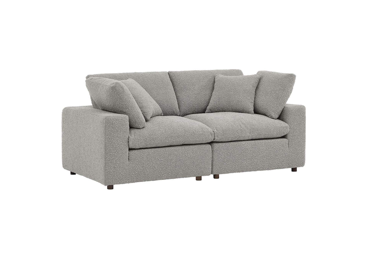 EEI-6361-LGR Commix Down Filled Overstuffed Boucle Fabric Loveseat By Modway