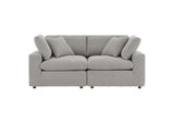 EEI-6361-LGR Commix Down Filled Overstuffed Boucle Fabric Loveseat By Modway