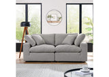 EEI-6361-LGR Commix Down Filled Overstuffed Boucle Fabric Loveseat By Modway