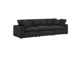EEI-6362-BLK Commix Down Filled Overstuffed Boucle Fabric 3-Seater Sofa By Modway