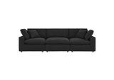 EEI-6362-BLK Commix Down Filled Overstuffed Boucle Fabric 3-Seater Sofa By Modway