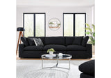 EEI-6362-BLK Commix Down Filled Overstuffed Boucle Fabric 3-Seater Sofa By Modway
