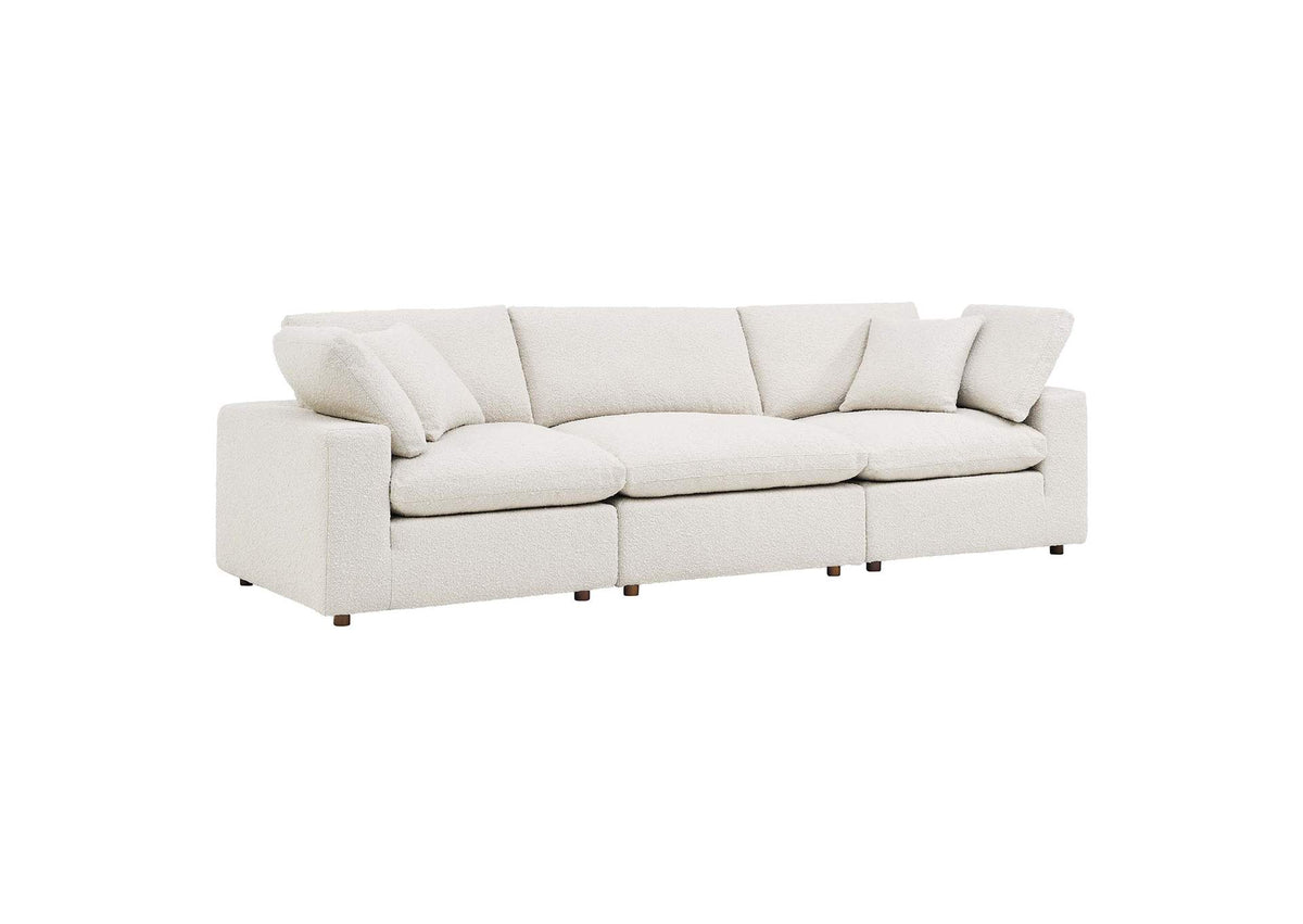 EEI-6362-IVO Commix Down Filled Overstuffed Boucle Fabric 3-Seater Sofa By Modway