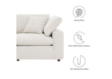 EEI-6362-IVO Commix Down Filled Overstuffed Boucle Fabric 3-Seater Sofa By Modway