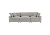 EEI-6362-LGR Commix Down Filled Overstuffed Boucle Fabric 3-Seater Sofa By Modway