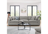 EEI-6362-LGR Commix Down Filled Overstuffed Boucle Fabric 3-Seater Sofa By Modway