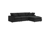 EEI-6363-BLK Commix 4-Piece Down Filled Overstuffed Boucle Fabric Sectional Sofa By Modway