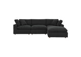 EEI-6363-BLK Commix 4-Piece Down Filled Overstuffed Boucle Fabric Sectional Sofa By Modway