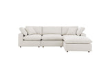 EEI-6363-IVO Commix 4-Piece Down Filled Overstuffed Boucle Fabric Sectional Sofa By Modway