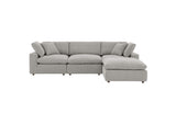 EEI-6363-LGR Commix 4-Piece Down Filled Overstuffed Boucle Fabric Sectional Sofa By Modway