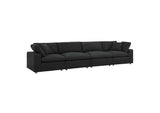 EEI-6364-BLK Commix Down Filled Overstuffed Boucle Fabric 4-Seater Sofa By Modway
