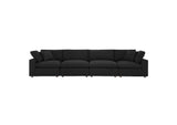 EEI-6364-BLK Commix Down Filled Overstuffed Boucle Fabric 4-Seater Sofa By Modway
