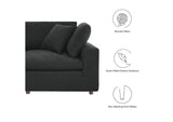 EEI-6364-BLK Commix Down Filled Overstuffed Boucle Fabric 4-Seater Sofa By Modway