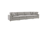 EEI-6364-LGR Commix Down Filled Overstuffed Boucle Fabric 4-Seater Sofa By Modway