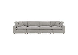 EEI-6364-LGR Commix Down Filled Overstuffed Boucle Fabric 4-Seater Sofa By Modway