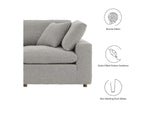 EEI-6364-LGR Commix Down Filled Overstuffed Boucle Fabric 4-Seater Sofa By Modway