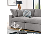 EEI-6364-LGR Commix Down Filled Overstuffed Boucle Fabric 4-Seater Sofa By Modway