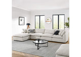EEI-6365-IVO Commix 5 Piece Down Filled Overstuffed Boucle Fabric Sectional Sofa By Modway