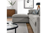 EEI-6365-LGR Commix 5 Piece Down Filled Overstuffed Boucle Fabric Sectional Sofa By Modway