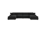 EEI-6366-BLK Commix 6-Piece Down Filled Overstuffed Boucle Sectional Sofa By Modway