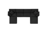 EEI-6366-BLK Commix 6-Piece Down Filled Overstuffed Boucle Sectional Sofa By Modway
