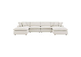EEI-6366-IVO Commix 6-Piece Down Filled Overstuffed Boucle Sectional Sofa By Modway