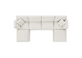 EEI-6366-IVO Commix 6-Piece Down Filled Overstuffed Boucle Sectional Sofa By Modway
