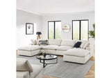 EEI-6366-IVO Commix 6-Piece Down Filled Overstuffed Boucle Sectional Sofa By Modway
