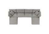 EEI-6366-LGR Commix 6-Piece Down Filled Overstuffed Boucle Sectional Sofa By Modway
