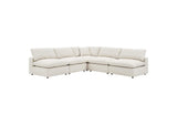 EEI-6367-IVO Commix 5 Piece Down Filled Overstuffed Boucle Fabric Sectional Sofa By Modway