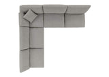 EEI-6367-LGR Commix 5 Piece Down Filled Overstuffed Boucle Fabric Sectional Sofa By Modway