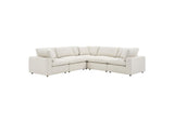 EEI-6368-IVO Commix 5 Piece Down Filled Overstuffed Boucle Sectional Sofa By Modway