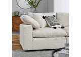 EEI-6368-IVO Commix 5 Piece Down Filled Overstuffed Boucle Sectional Sofa By Modway