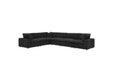 EEI-6369-BLK Commix 6-Piece Down Filled Overstuffed Boucle Fabric Sectional Sofa By Modway