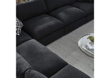 EEI-6369-BLK Commix 6-Piece Down Filled Overstuffed Boucle Fabric Sectional Sofa By Modway