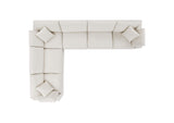 EEI-6369-IVO Commix 6-Piece Down Filled Overstuffed Boucle Fabric Sectional Sofa By Modway