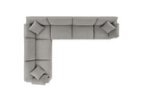 EEI-6369-LGR Commix 6-Piece Down Filled Overstuffed Boucle Fabric Sectional Sofa By Modway