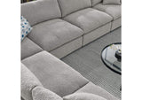 EEI-6369-LGR Commix 6-Piece Down Filled Overstuffed Boucle Fabric Sectional Sofa By Modway