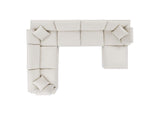 EEI-6370-IVO Commix 7-Piece Down Filled Overstuffed Boucle Sectional Sofa By Modway