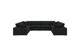 EEI-6371-BLK Commix 8-Piece Down Filled Overstuffed Boucle Fabric Sectional Sofa By Modway
