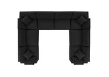 EEI-6371-BLK Commix 8-Piece Down Filled Overstuffed Boucle Fabric Sectional Sofa By Modway