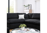 EEI-6371-BLK Commix 8-Piece Down Filled Overstuffed Boucle Fabric Sectional Sofa By Modway