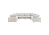 EEI-6371-IVO Commix 8-Piece Down Filled Overstuffed Boucle Fabric Sectional Sofa By Modway