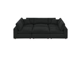 EEI-6372-BLK Commix 6-Piece Down Filled Overstuffed Boucle Fabric Sectional Sofa By Modway