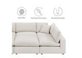 EEI-6372-IVO Commix 6-Piece Down Filled Overstuffed Boucle Fabric Sectional Sofa By Modway