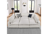 EEI-6372-IVO Commix 6-Piece Down Filled Overstuffed Boucle Fabric Sectional Sofa By Modway