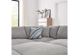 EEI-6372-LGR Commix 6-Piece Down Filled Overstuffed Boucle Fabric Sectional Sofa By Modway