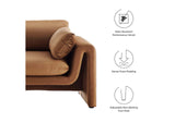 EEI-6382-BRN Waverly Performance Velvet Sofa By Modway
